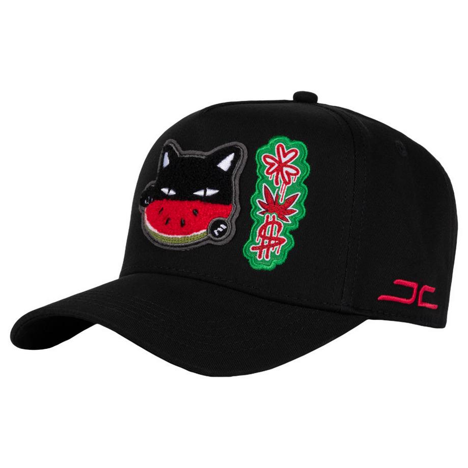 JC HATS BLACK SNAPBACK WATERMELON CAT 1921 BLK