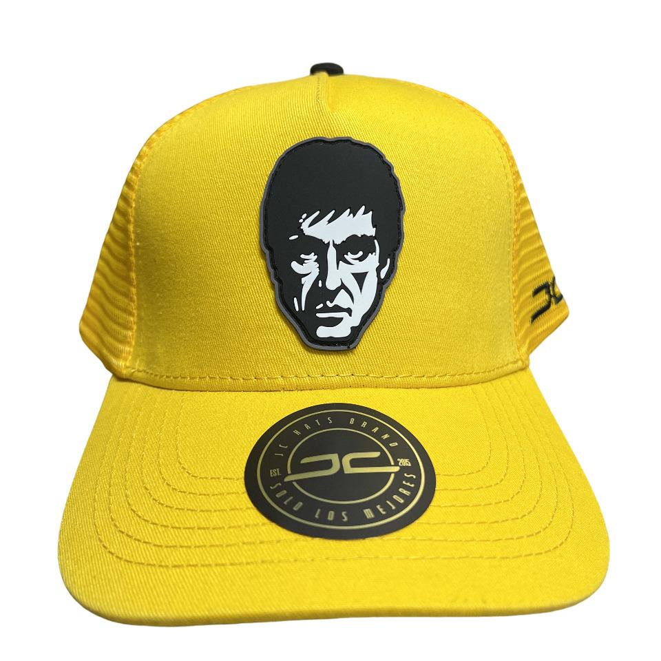 JC HATS SNAPBACK SCARFACE YELLOW TONY FACE CURVE MESH 1698 YELLOW