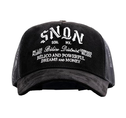 EL BARBAS LUIS R CONRIQUEZ MENS BLACK SNAPBACK HAT SNQN BLK