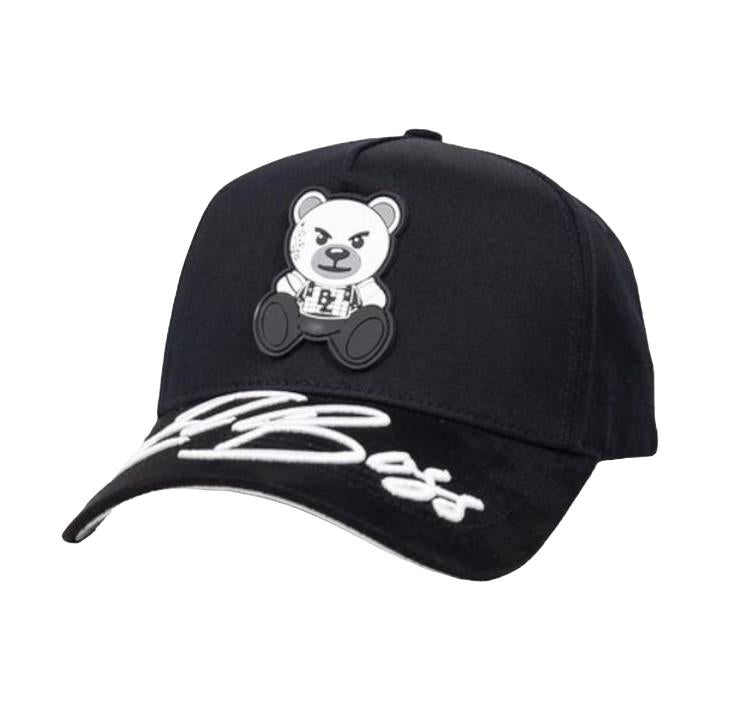 EL BARBAS HATS MENS BLACK SNAPBACK HAT OSO TUMBADO