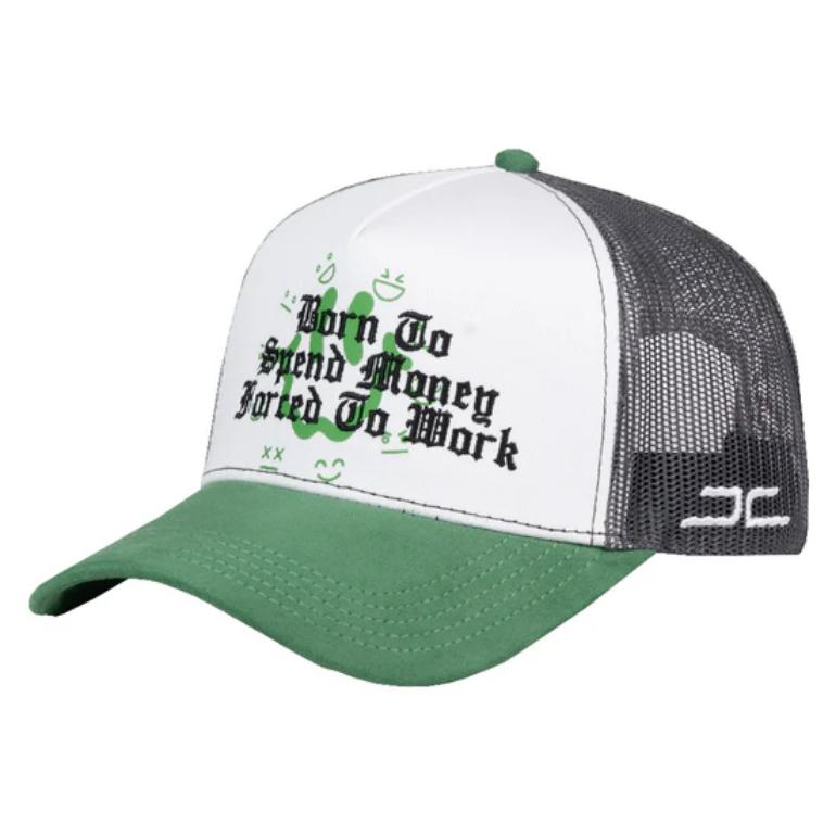 JC HATS GREEN SPEND MONEY 1745 WHTGREEN