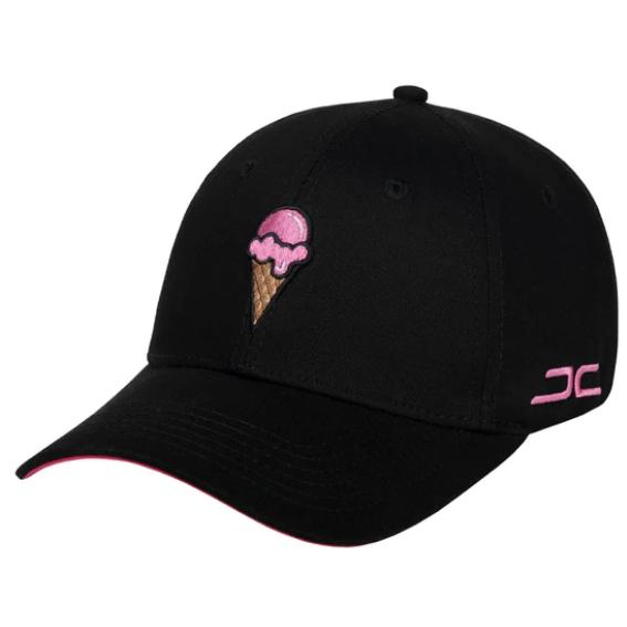 JC HATS BLACK WOMENS ICE CREAM CURVE ADJUSTABLE HAT 1783 BLK