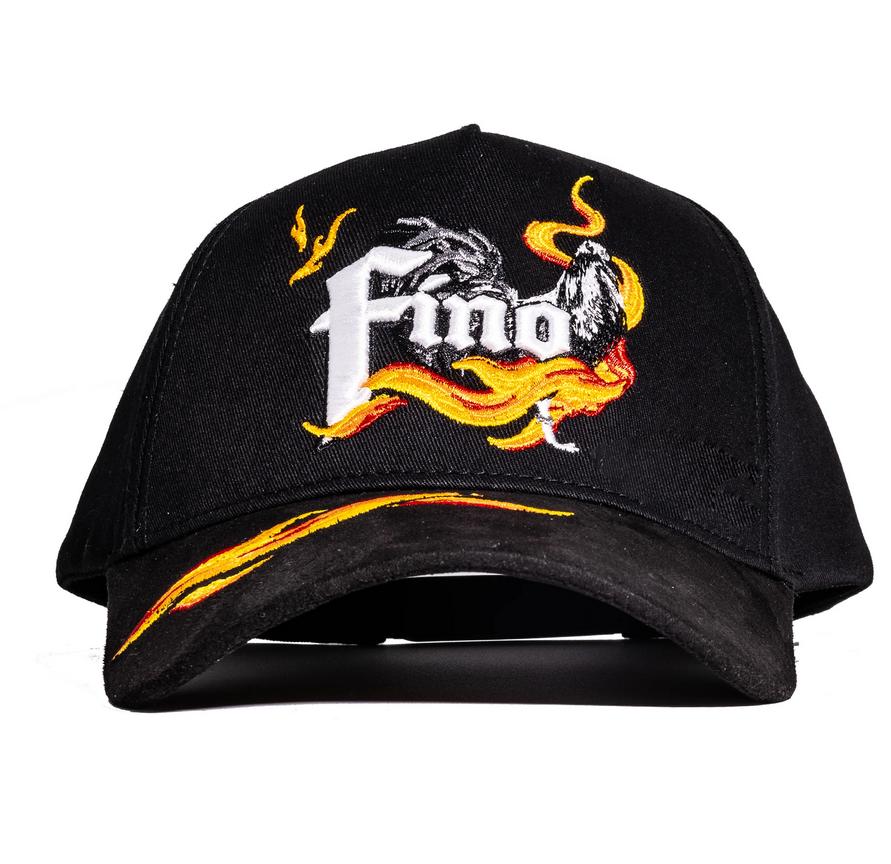 GALLO FINO BLACK SNAPBACK HAT GFFINOFLAMES5 BLK