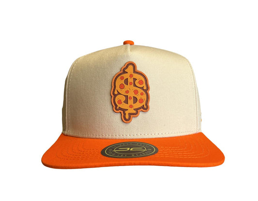 JC HATS BEIGE ORANGE SNAPBACK JC PIZZA 1748 BEIGEORG