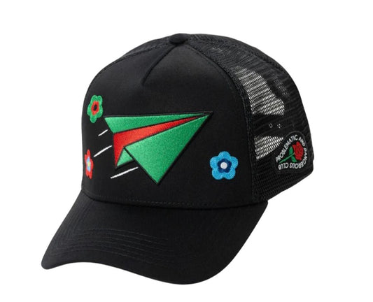 CHIQUETE HATS BLK SNAPBACK PAPERPLANE MESH