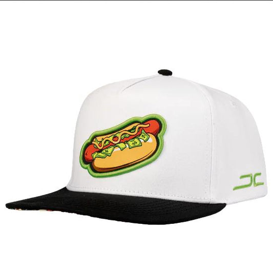 JC HATS FOOD MONEY DOGS WHITE 1648 WHT