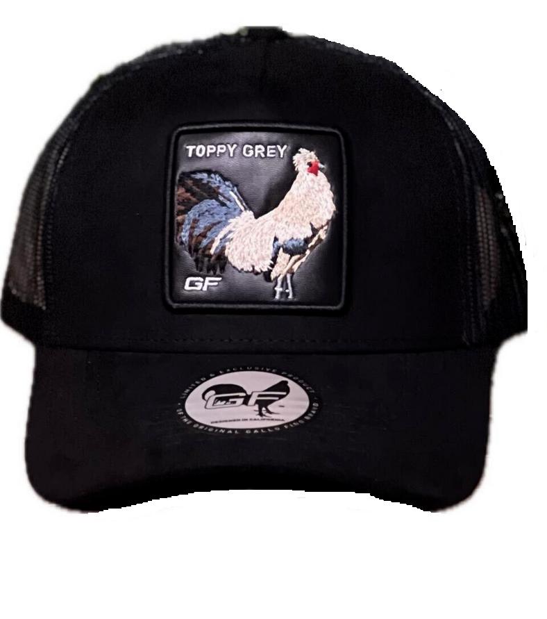 GALLO FINO BLACK SNAPBACK HAT GFTOPPYGREY BLK