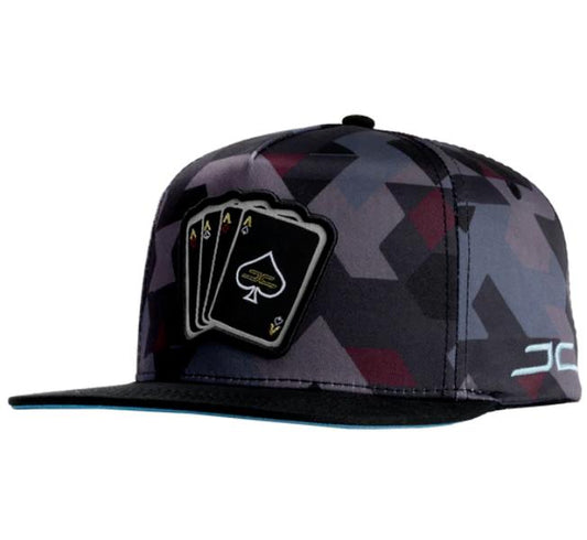 JC HATS BLUE SNAPBACK POKER CAMO 1646 BLUE