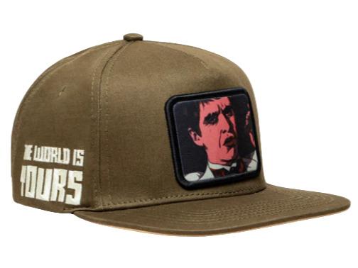 JC HATS SNAPBACK SCARFACE OLIVE THE WORLD IS YOURS 1279 OLIVE