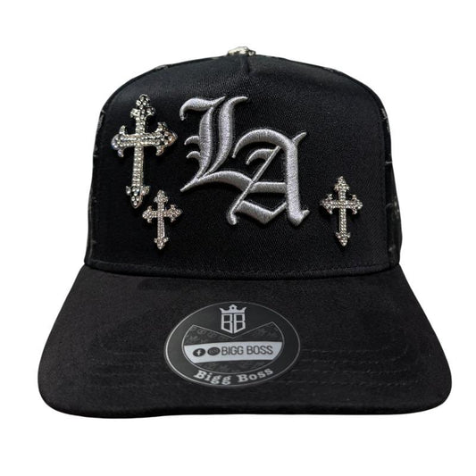 CONTTI HATS BLACK MENS LOS ANGELES SNAPBACK LACRUZ BLK