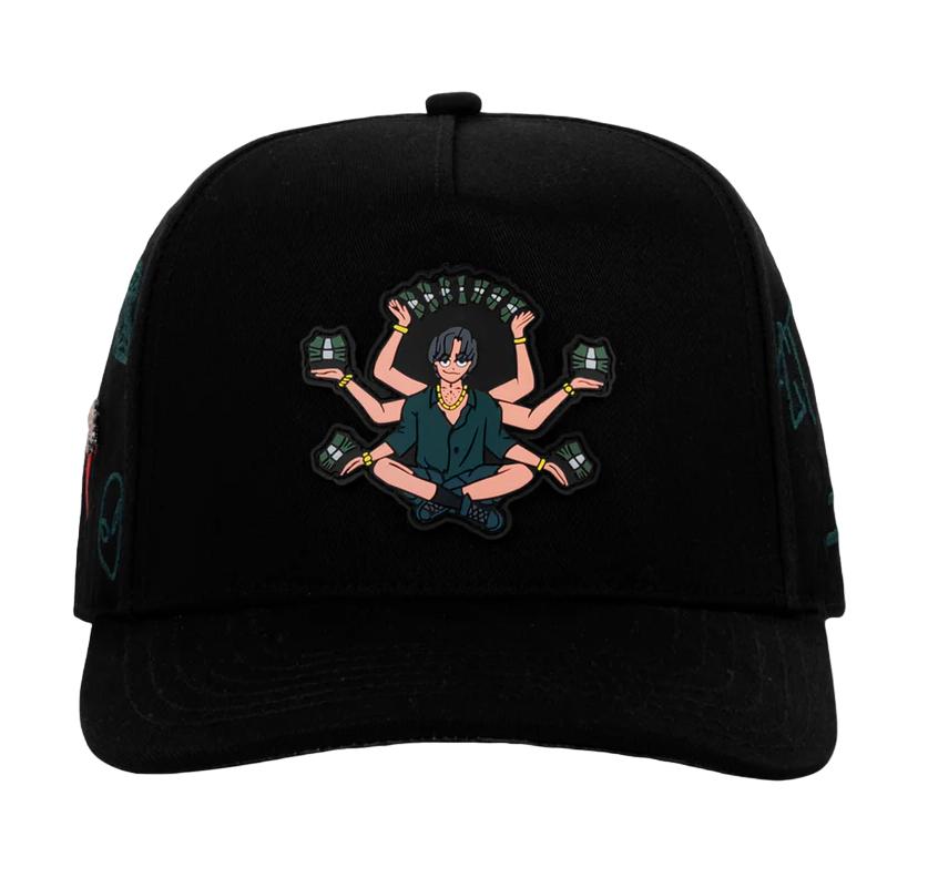 JC HATS NATAEL CANO CORRIDOS TUMBADOS BLACK GREEN SNAPBACK HAT 1841 BLK