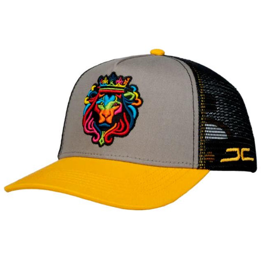 JC HATS GREY YELLOW SNAPBACK REY COLORES MESH 1531 GRAY/YELL