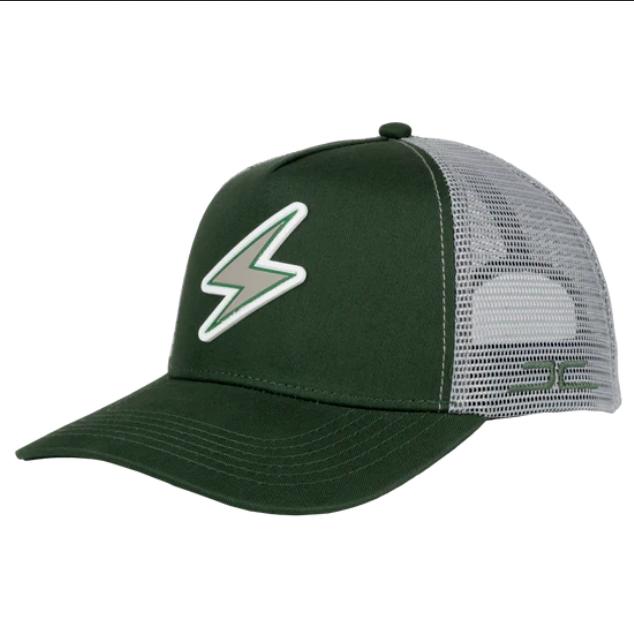 JC HATS GREEN LIGHTNING RAYO CURVED MESH 1802 GREEN